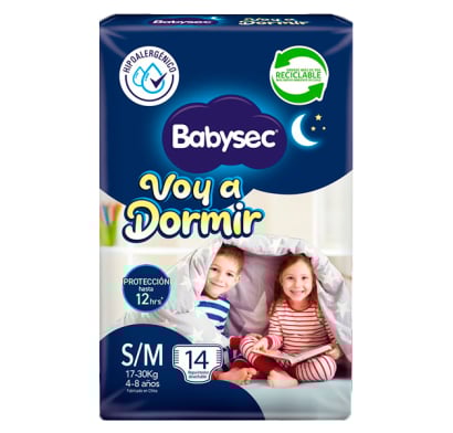 Pañales Babysec Voy a Dormir Pants 14 Unidades