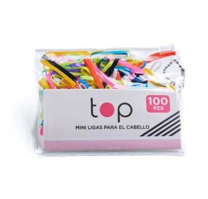 Mini Gomitas para el Pelo Top Multicolores 100 Unidades