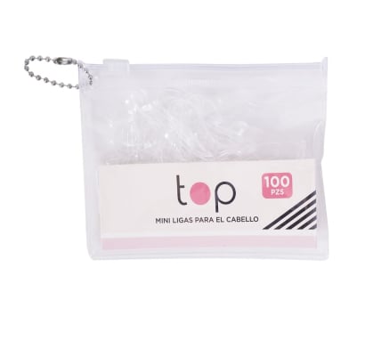 Mini Gomitas para el Pelo Top Transparentes 100 Unidades