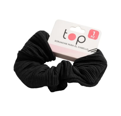 Gomita Scrunchie para el Pelo Top Negra 1 Unidad