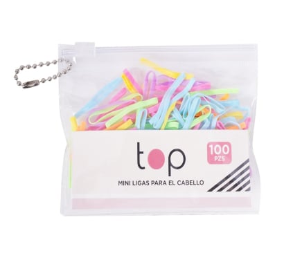 Mini Gomitas para el Pelo Top Multicolores 100 Unidades
