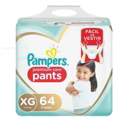 Pañales Pampers Premium Care Pants XG 64 Unidades