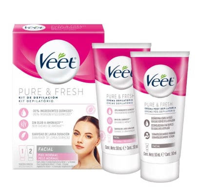 Crema Depilatoria Veet Facial Pack 2 Unidades 50 ml