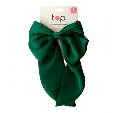 Gomita para el Pelo Top con Lazo Verde 1 Unidad