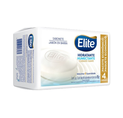 Jabón en Barra Elite Humectante Corporal 85 g 4 unidades