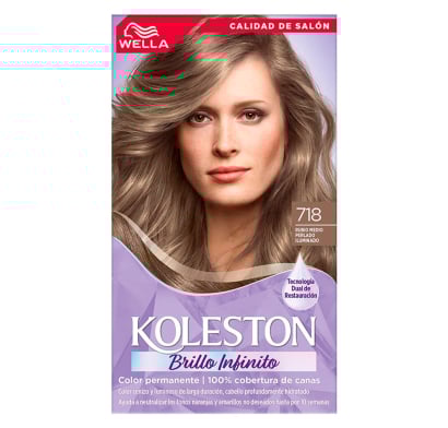 Kit Tinta Koleston N°718 Rubio Medio Perlado Iluminado