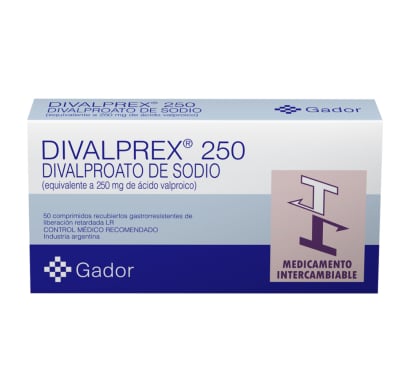 Divalprex 250 mg 50 Comprimidos