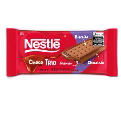Barra de Chocolate con Leche Trío Nestlé 90 g
