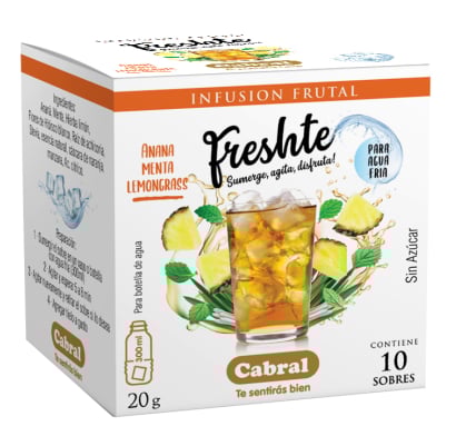 Té Cabral Ananá Menta y Lemongrass 10 Unidades