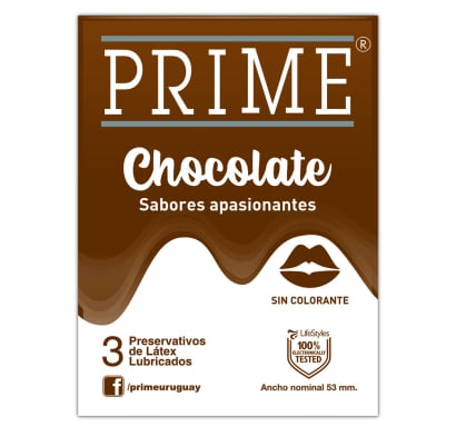 Preservativo Prime Chocolate 3 Unidades