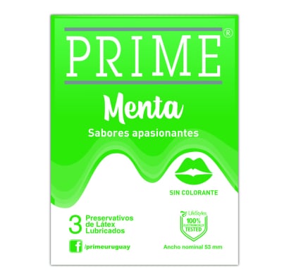 Preservativo Prime Menta 3 Unidades
