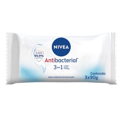Jabón en Barra Nivea Antibacterial Corporal 90 g 3 Unidades
