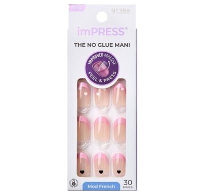 Uñas Postizas Adhesivas Kiss Impress Nails Ditto 30 Unidades