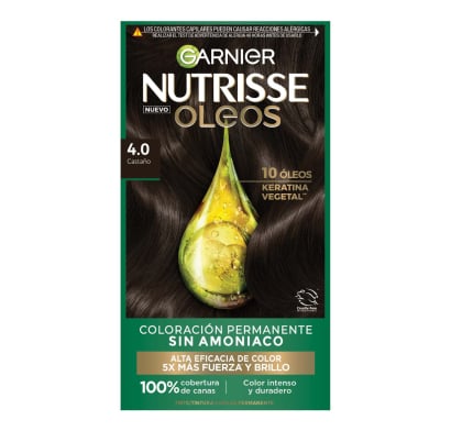 Tinta Garnier Nutrisse Óleos N°4.0 Castaño