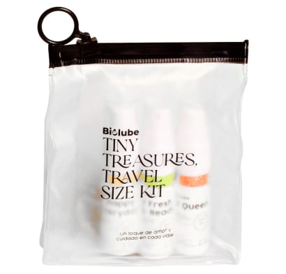 Kit Biolube Travel Size Loción Humectante V Happy Everyday 15 g + Desodorante V Fresh & Ready 15 g y Sérum V Queen 15 g