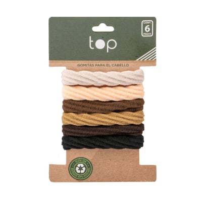 Gomitas para el Pelo Top Eco Varios Colores 6 Unidades