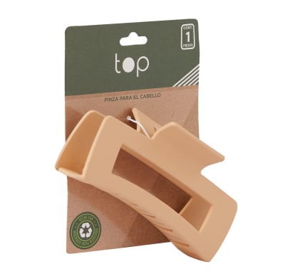Pinza para el Pelo Top Eco Cuadrada 1 Unidad Colores Surtidos