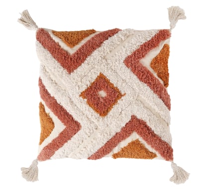 Almohadón Farma Hogar Diseño de Rombos Naranja