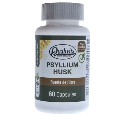 Suplemento Qualivits Psyllium Husk 60 Cápsulas