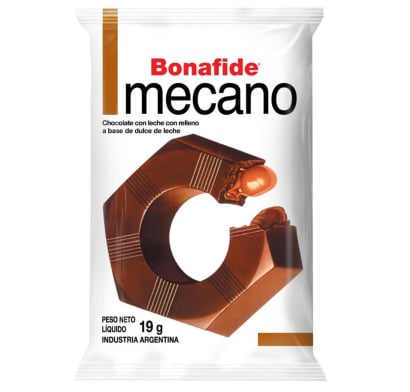 Chocolate Mecano Tuerca Rellena de Dulce de Leche 19 g