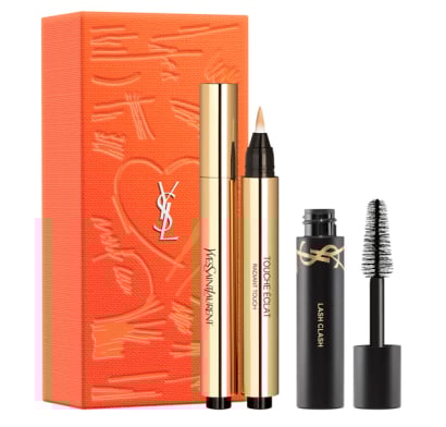Cofre Yves Saint Laurent Iluminador Touche Éclat + Mini Máscara de Pestañas Lash Clash