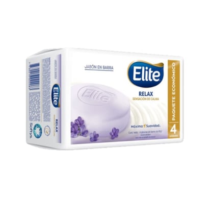 Jabón en Barra Elite Relax Corporal 85 g 4 Unidades