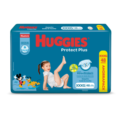 Pañales Huggies Protect Plus XXXG 48 Unidades