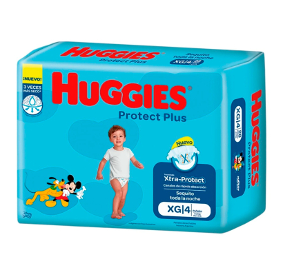 Pañales Huggies Protect Plus XG 52 Unidades