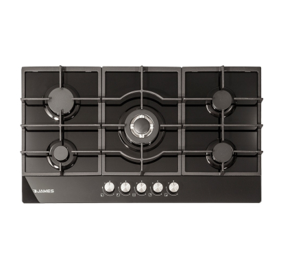 Anafe a Gas Empotrable James 5H AG VNT G2 5 Hornallas Negro