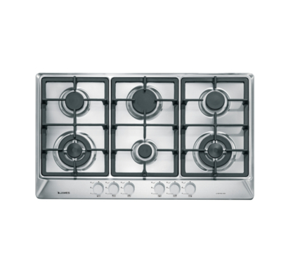 Anafe a Gas Empotrable James 6HG-TCS 6 Hornallas Inox