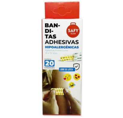 Banditas Adhesivas Safy para Niños 20 Unidades