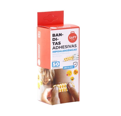 Banditas Adhesivas Safy para Niños 50 Unidades