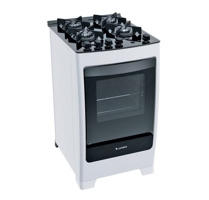 Cocina James C 700 V Mesada de Vidrio 4 Hornallas Blanca