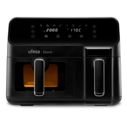 Freidora de Aire Digital Ufesa STORM Doble Cubeta