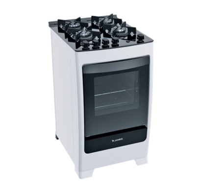 Cocina James C 700 V Mesada de Vidrio 4 Hornallas Titanium