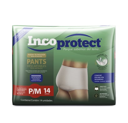 Pañales para Adultos Incoprotect Pants P/M 14 Unidades