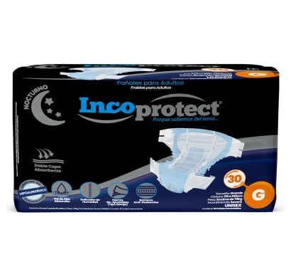 Pañales para Adultos Incoprotect Nocturno G 30 Unidades