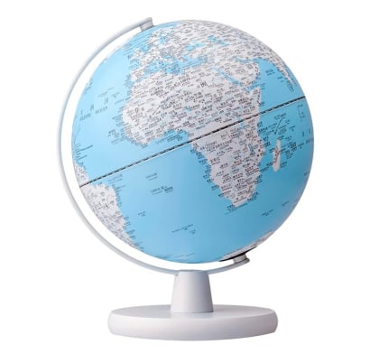 Globo Terráqueo Mis Petates para Escritorio Color Celeste