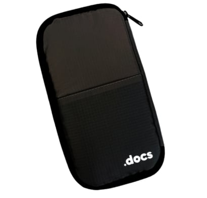 Porta Documentos Mis Petates para Viaje Negro