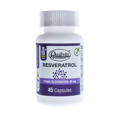 Suplemento Qualivits Resveratrol 60 mg 45 Cápsulas