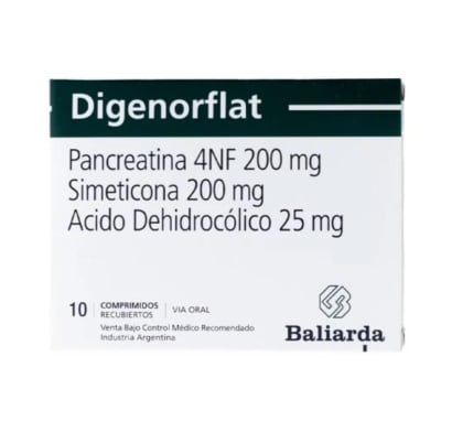Digenorflat 200mg/200mg/25mg Comprimidos Recubiertos