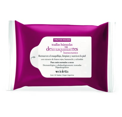 Toallas Desmaquillantes Violetta Frutos Rojos 25 Unidades