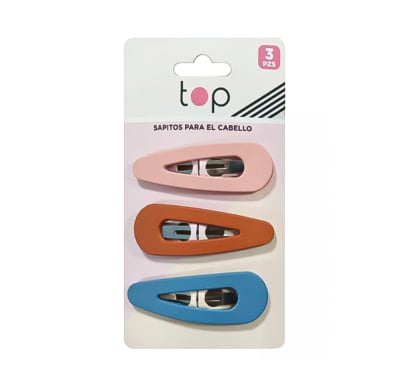 Broches para el Pelo Top Colores 3 Unidades