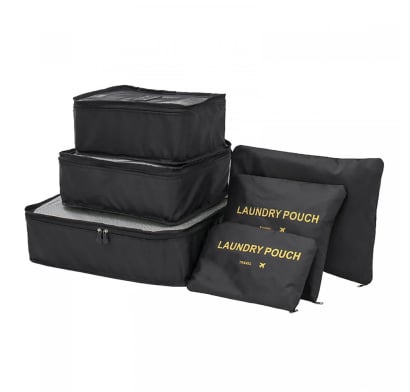 Set Organizador de Valija Mis Petates Negro