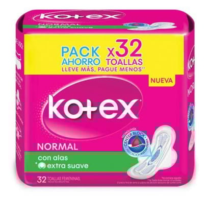 Toallitas Femeninas Kotex Normal con Alas