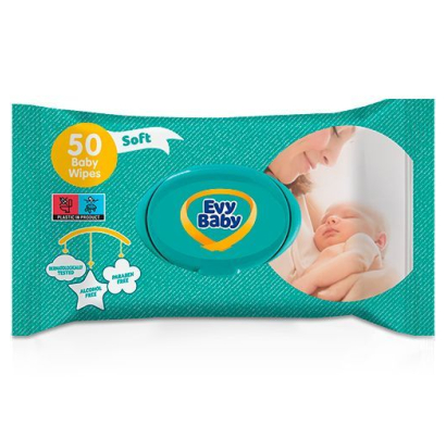 Toallitas Húmedas Evybaby 50 Unidades