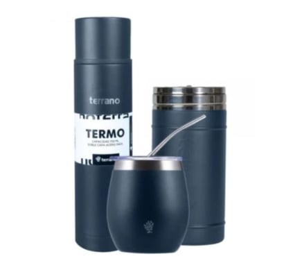 Kit Terrano Termo Mate Y Yerbera