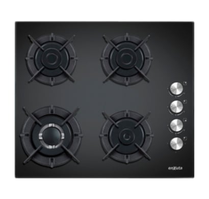 Anafe de Empotrar Enxuta a Gas 4 Hornallas Negro