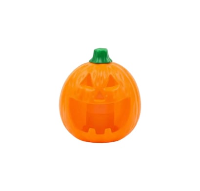 Adorno de Calabaza Mis Petates Decorativa con Vela Led Naranja