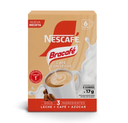 Café Con Leche Nescafé Bracafé 3 en 1 6 Unidades